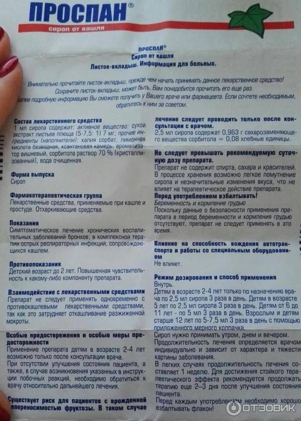 Список лекарств от кашля для грудничков
