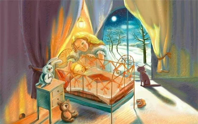 Сонная сказка — читаем детям сказку на ночь перед сном — библиотека для детей