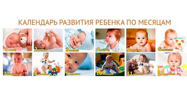 Ребенок от рождения и до года: этапы развития по месяцам