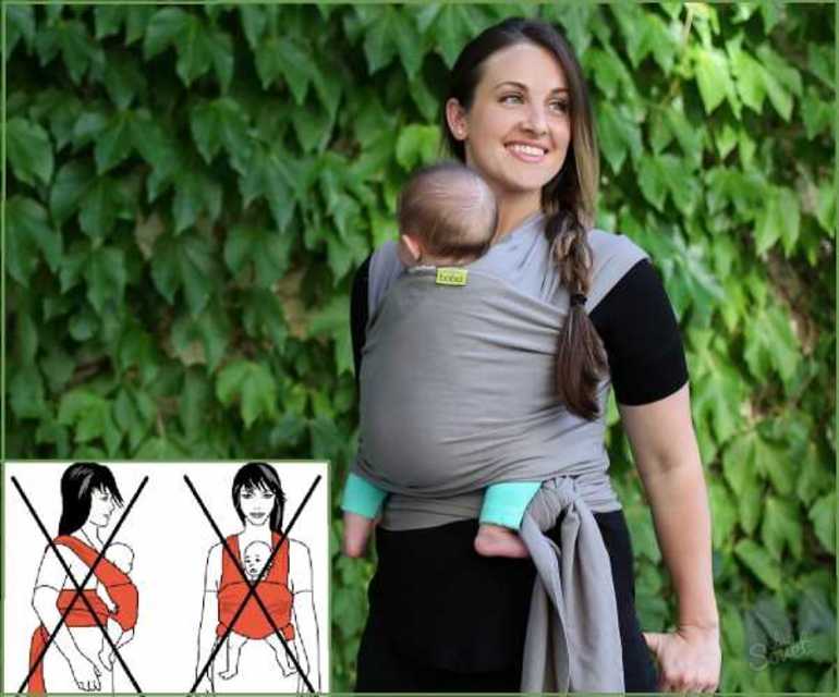 Слинг с кольцами: как правильно выбрать, завязать и носить ребенка