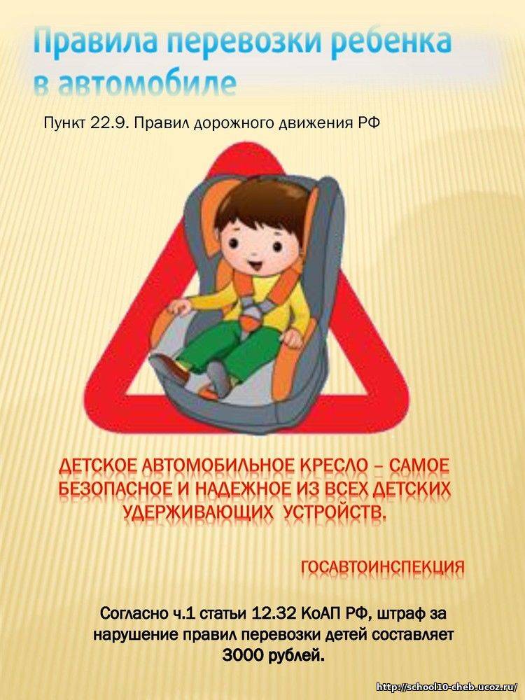 Перевозка детей в автомобиле в 2021 году