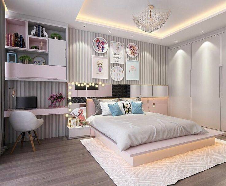 Дизайн комнаты для девочки подростка в современном стиле: 85 лучших фото идей интерьера
