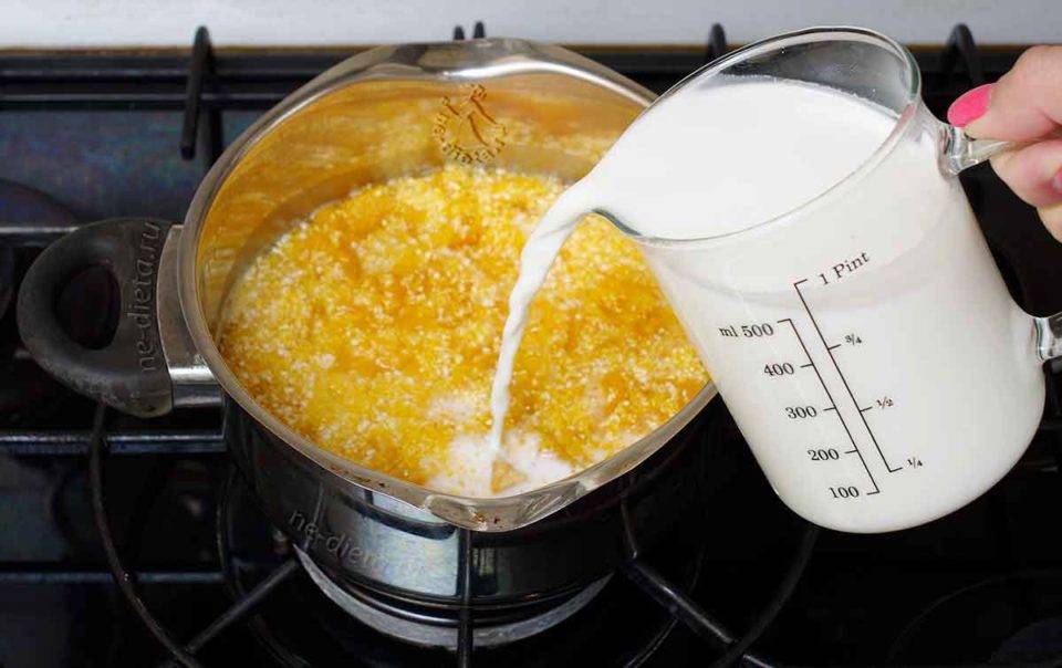 Как приготовить курузную кашу на молоке по пошаговому рецепту с фото
