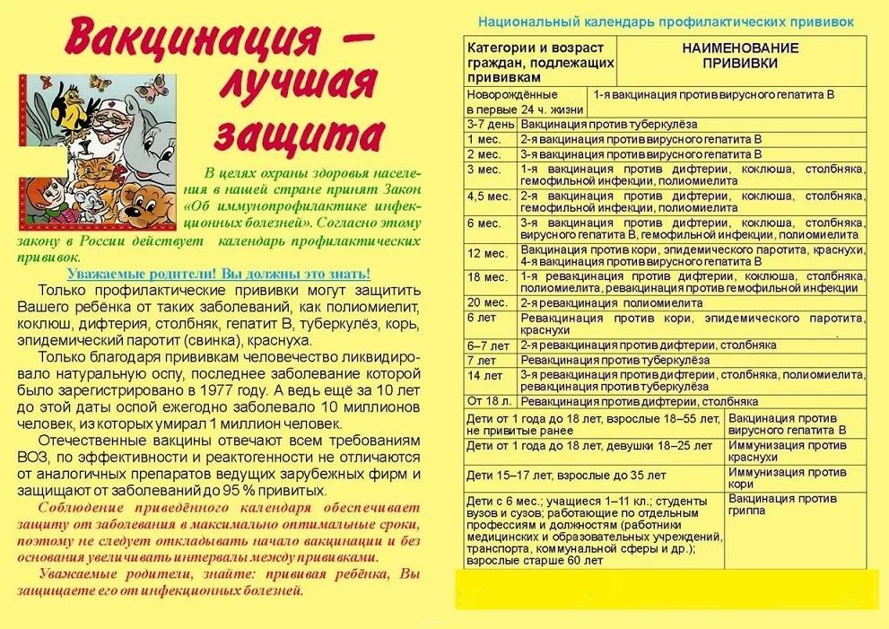 Рекомендации по подготовке ребенка до и после прививки