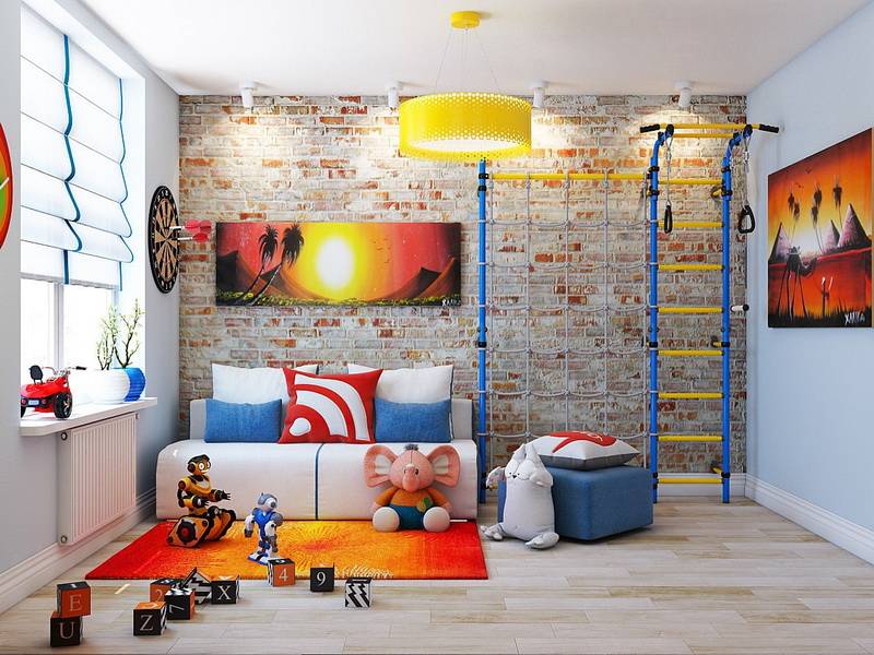 Оформление стен в детской комнате: виды материалов, цвет, декор, фото в интерьере