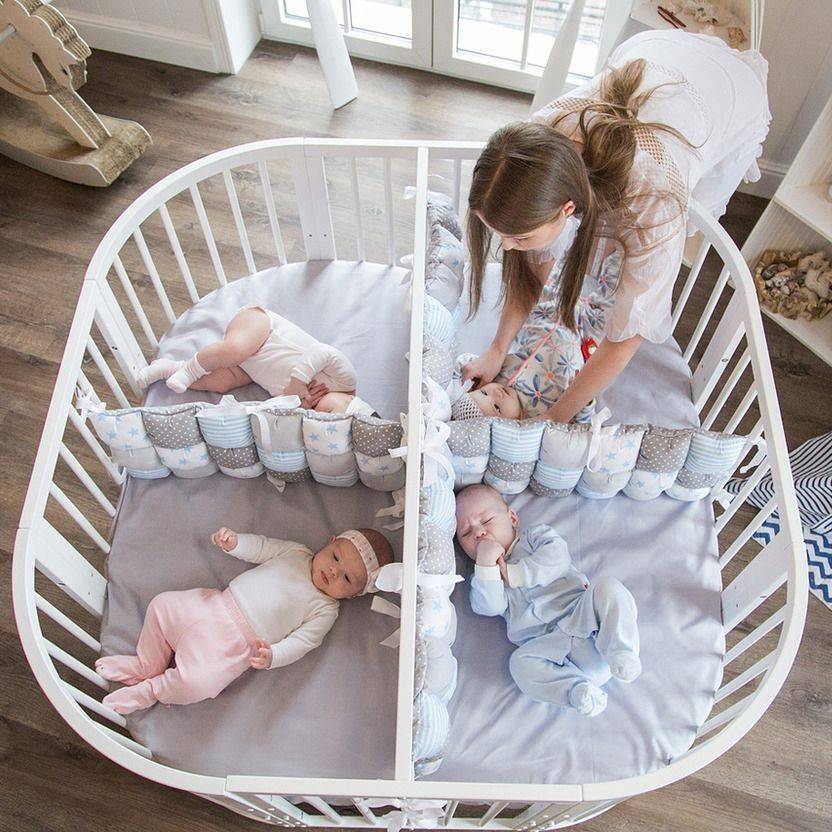 Кроватка для двойни новорожденных, выбор детских кроватей