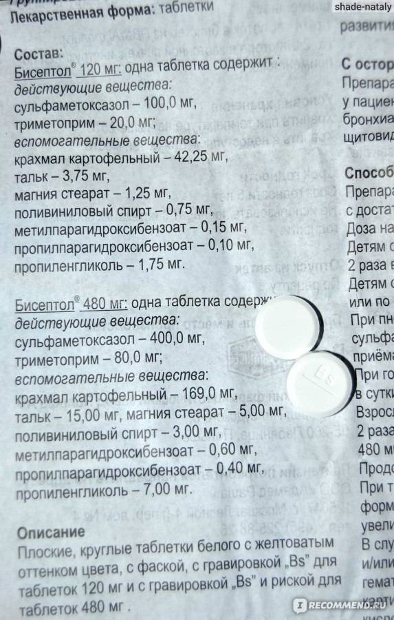 Бисептол — инструкция по применению | справочник лекарств medum.ru