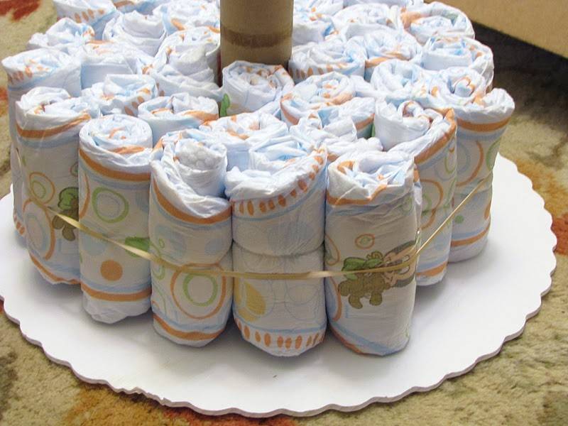 Торт из памперсов для мальчика (49 фото): делаем своими руками подарок из подгузников для новорожденного пошагово