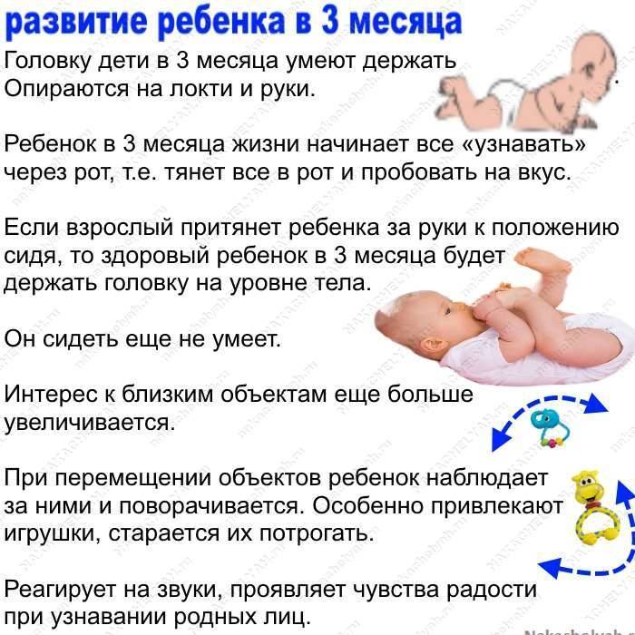 Темпы развития малыша в 2 месяца, или что должен уметь делать ребенок