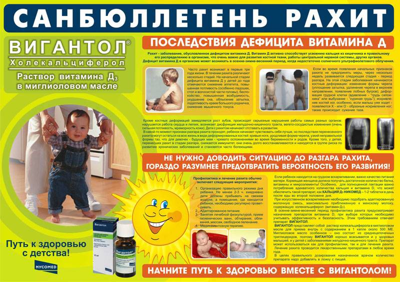 Витамин д: его значение, профилактика рахита, передозировка %sep% +мама