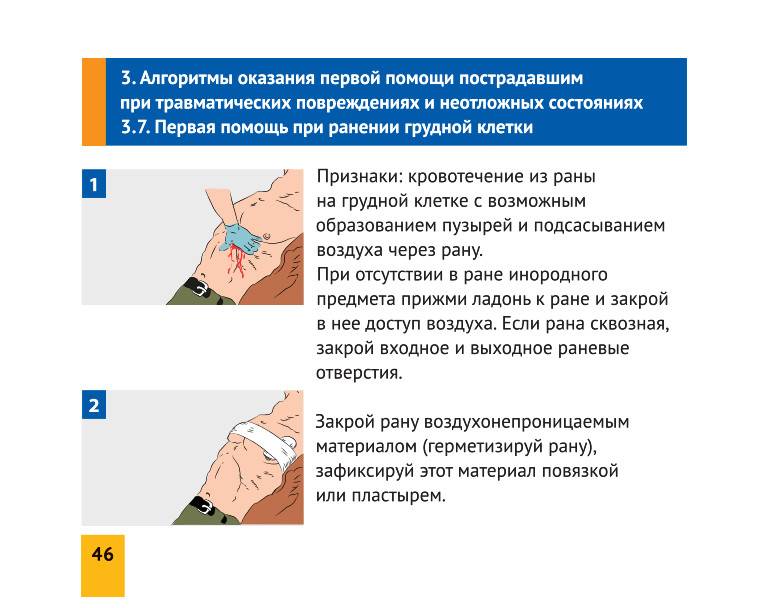 Первая медицинская помощь при ранениях и кровотечениях